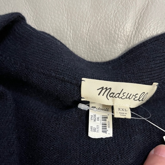 NWT - Madewell Men’s 100% Merino Wool Cardigan - Size XXL - Picture 8 of 9